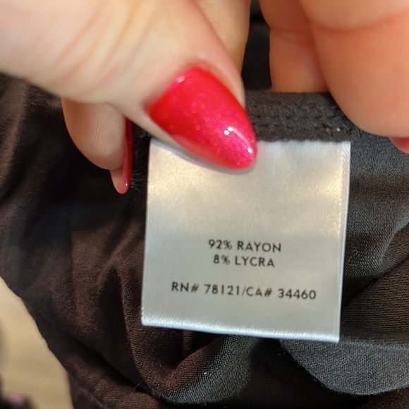 Eileen Fisher Dress Boxy V-neck Short Sleeves Brown Size Large System - Picture 9 of 10